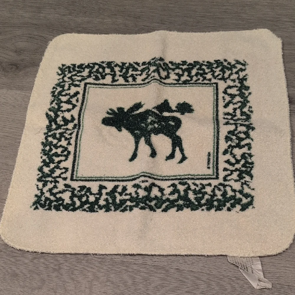 Green Patterned Wash Cloth